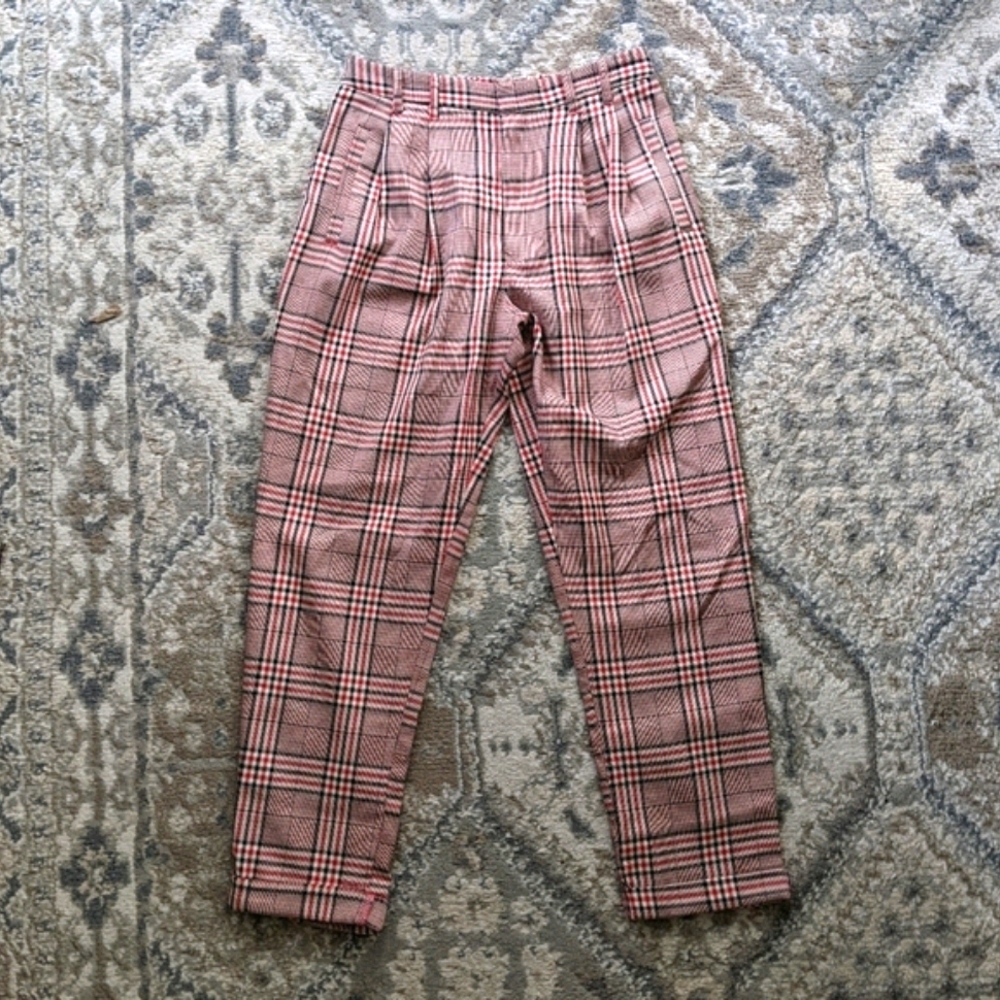 ❌SOLD❌ "Light Before Dark" Red Plaid Pleated Pants